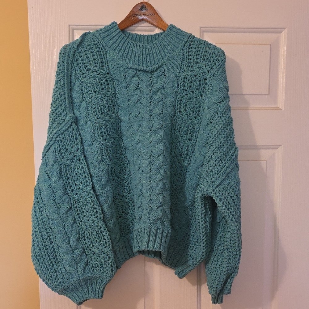 NWOT POL Chunky Cable Mock Neck Sweater